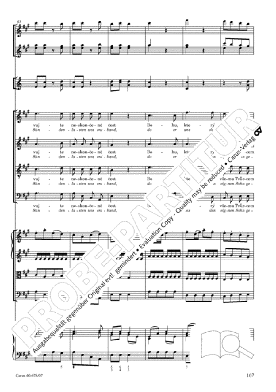 Missa pastoralis bohemica 4-Part scores gallery preview page 180
