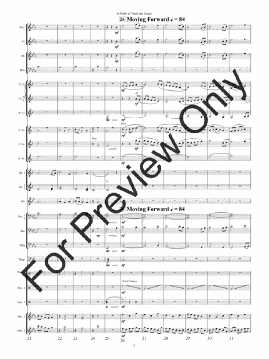 In Paths of Truth and Grace (Score) Concert Band scores gallery preview page 6