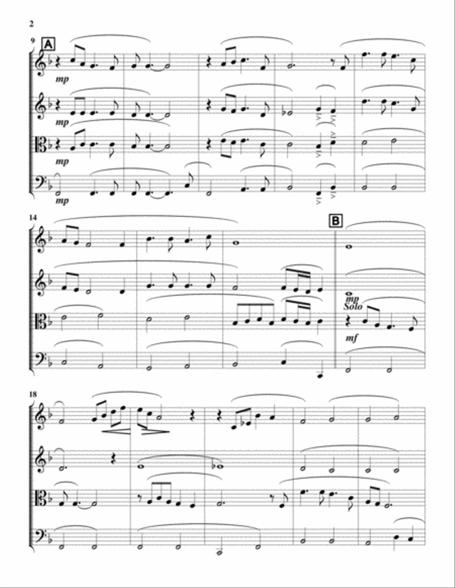 Merry Christmas, Darling String Quartet scores gallery preview page 3