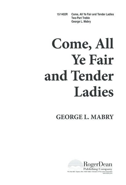 Come, All Ye Fair and Tender Ladies