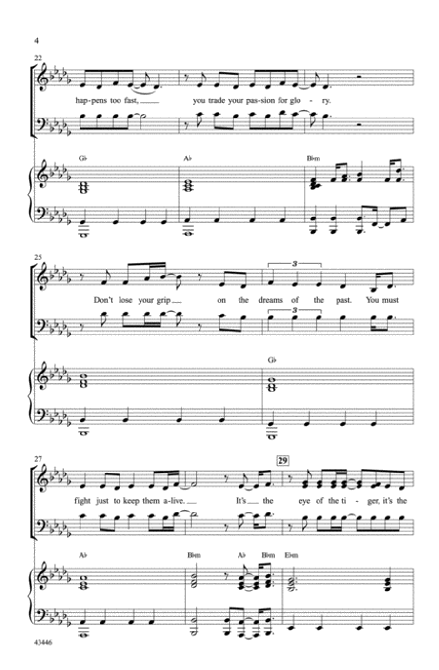 Eye of the Tiger Choir scores gallery preview page 3