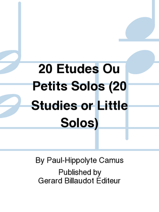 Book cover for 20 Etudes Ou Petits Solos