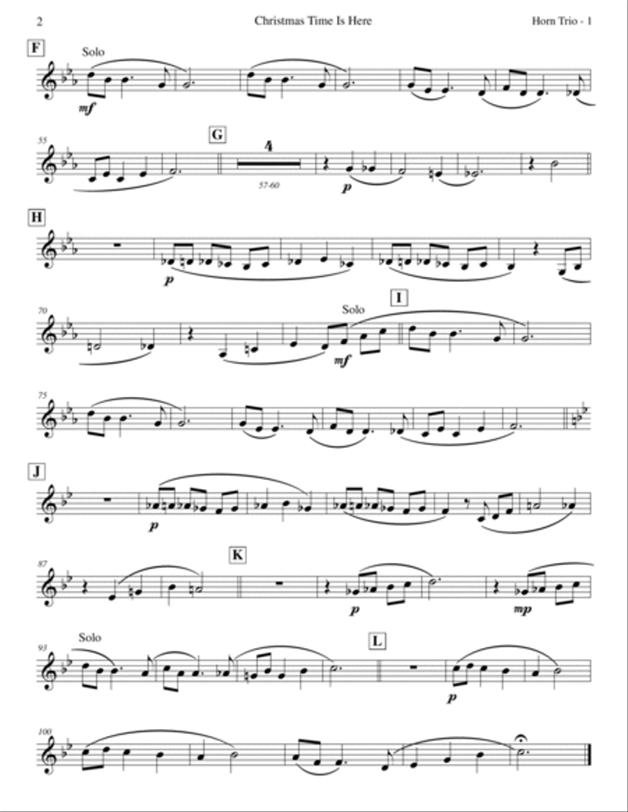 Christmas Time Is Here Christmas Time Is Here Brass Trio scores gallery preview page 6