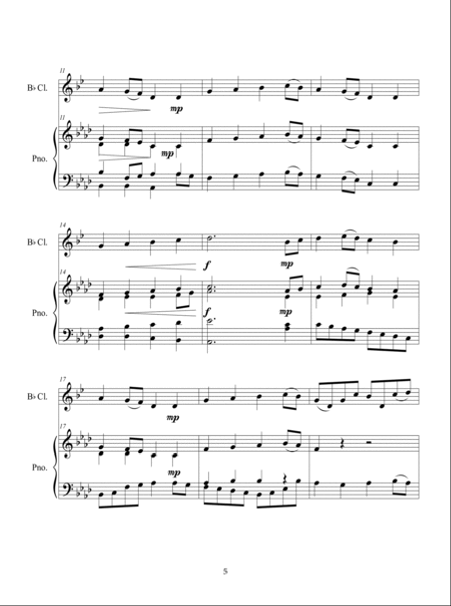 American Song Collection for Clarinet and Piano Clarinet Solo scores gallery preview page 6