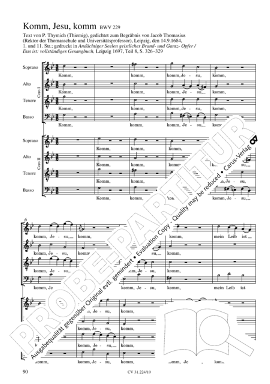 The complete motets (without Bc) Choir scores gallery preview page 97