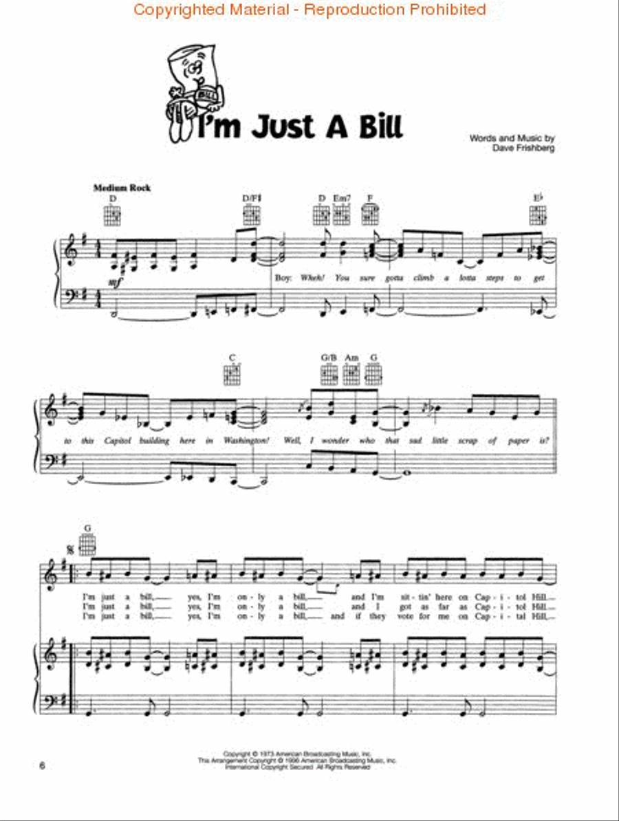 The School House Rock Songbook Piano, Vocal, Guitar scores gallery preview page 2
