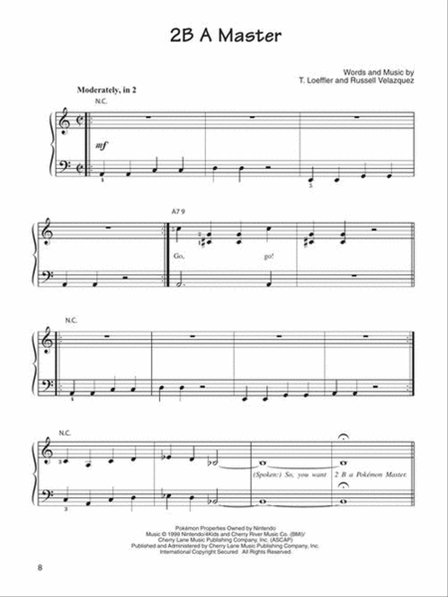 Pokémon – 2.B.A. Master Pokémon – 2.B.A. Master Easy Piano scores gallery preview page 7