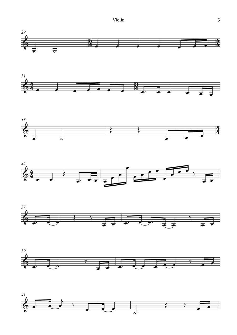 Breath Of Heaven (Mary's Song) Violin Solo scores gallery preview page 3