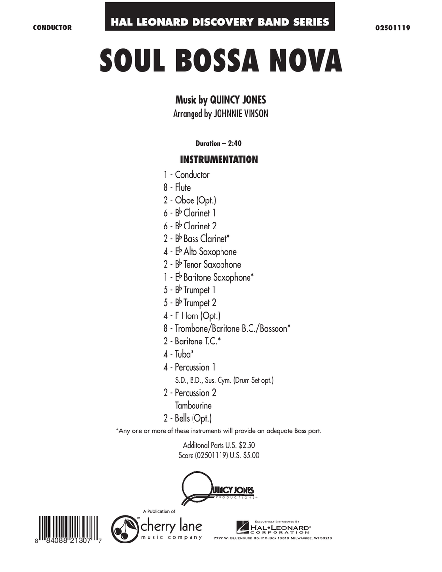 Soul Bossa Nova - Full Score Concert Band scores gallery preview page 1