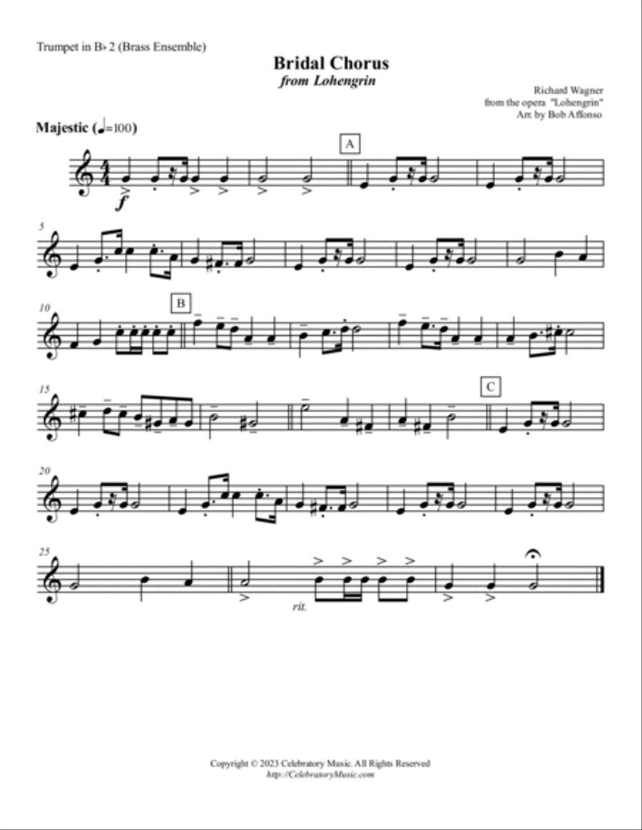 Bridal Chorus Brass Ensemble scores gallery preview page 5