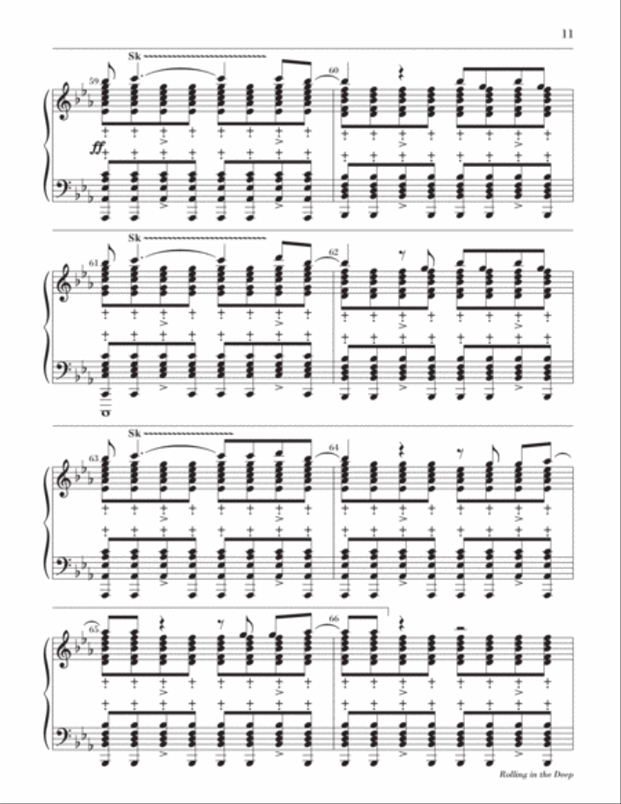 Rolling in the Deep 2-Octaves scores gallery preview page 12