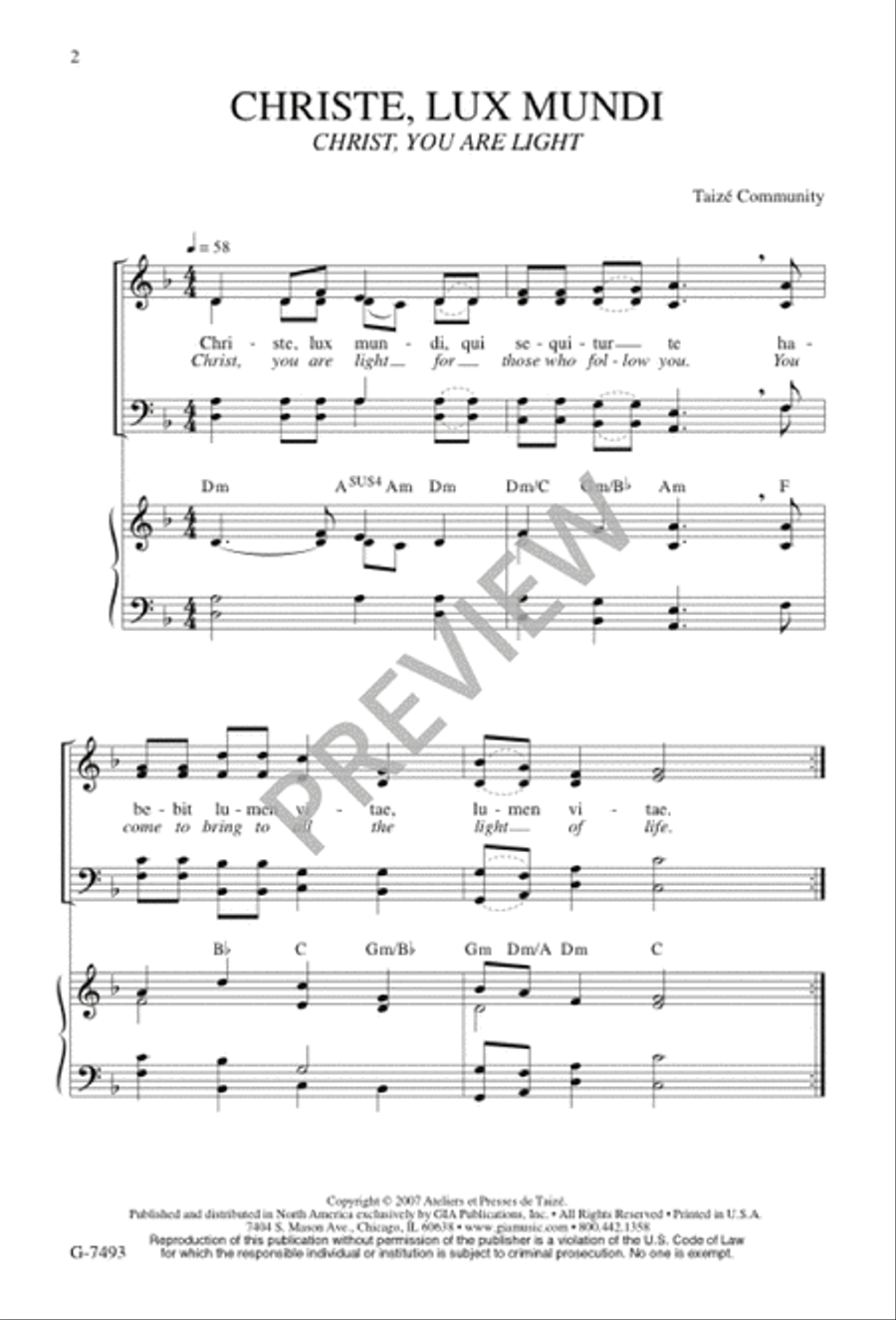 Christe, lux mundi 4-Part scores gallery preview page 2