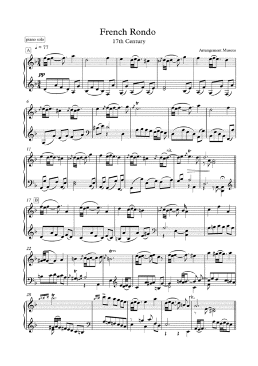 Masterpieces for solo piano 4 by J. Rameau and C. Gounod Piano Solo scores gallery preview page 2