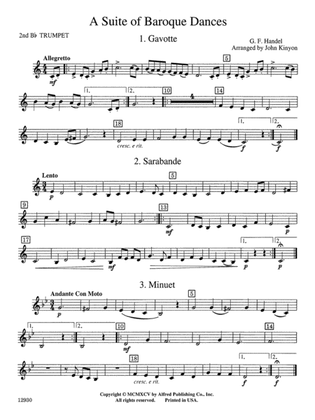 A Suite of Baroque Dances: 2nd B-flat Trumpet
