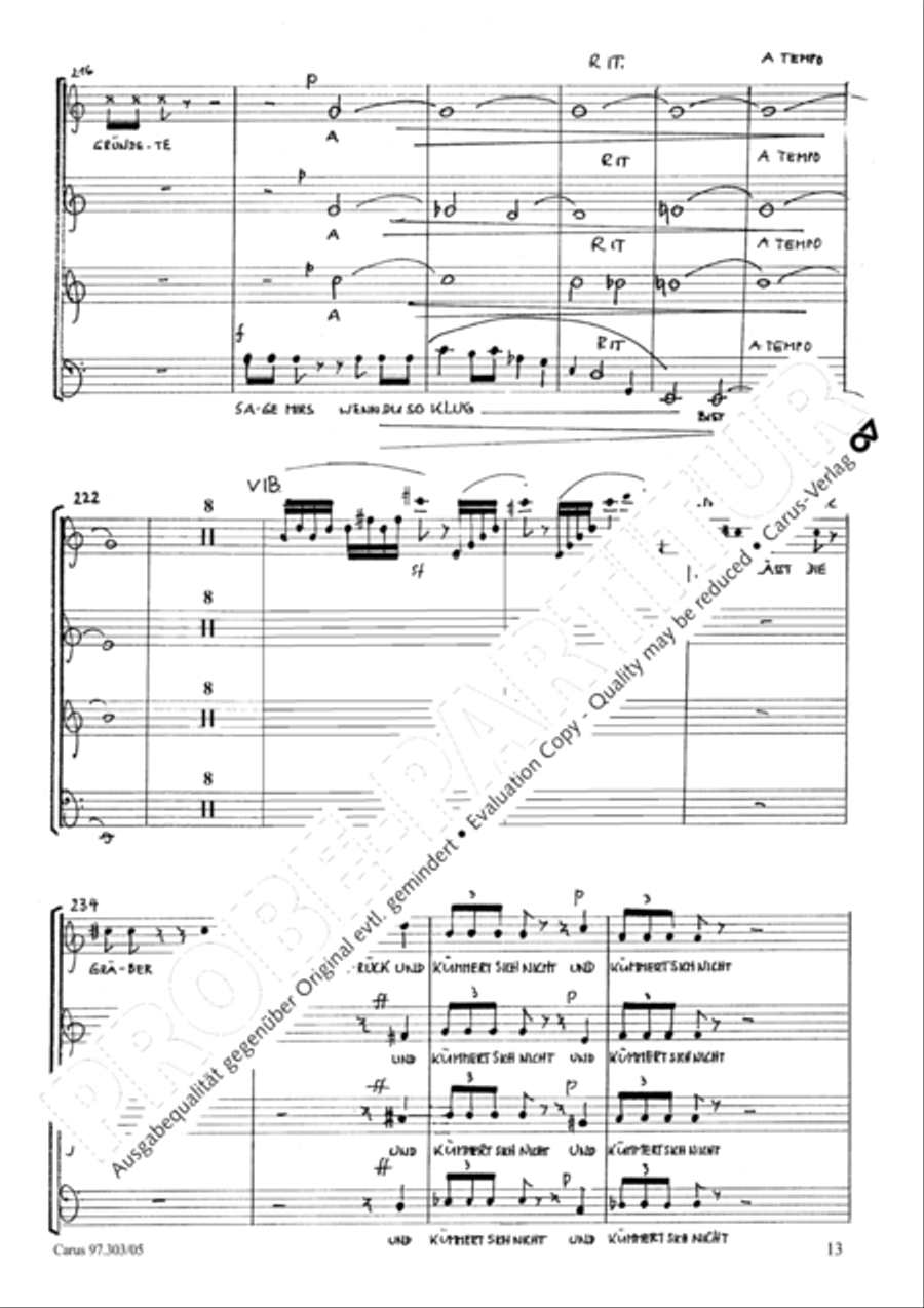 Wir sind ein Teil der Erde ... 1996 4-Part scores gallery preview page 14
