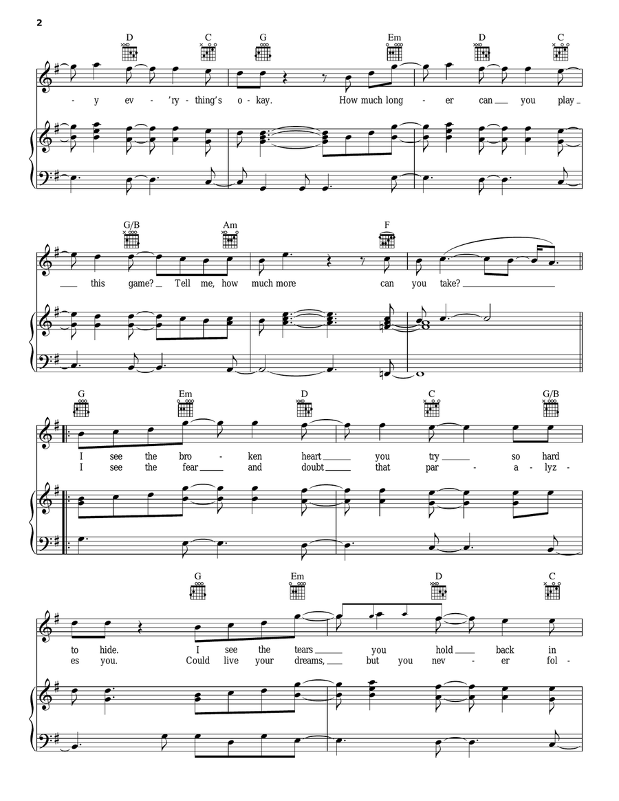 My Love Remains Acoustic Guitar scores gallery preview page 2