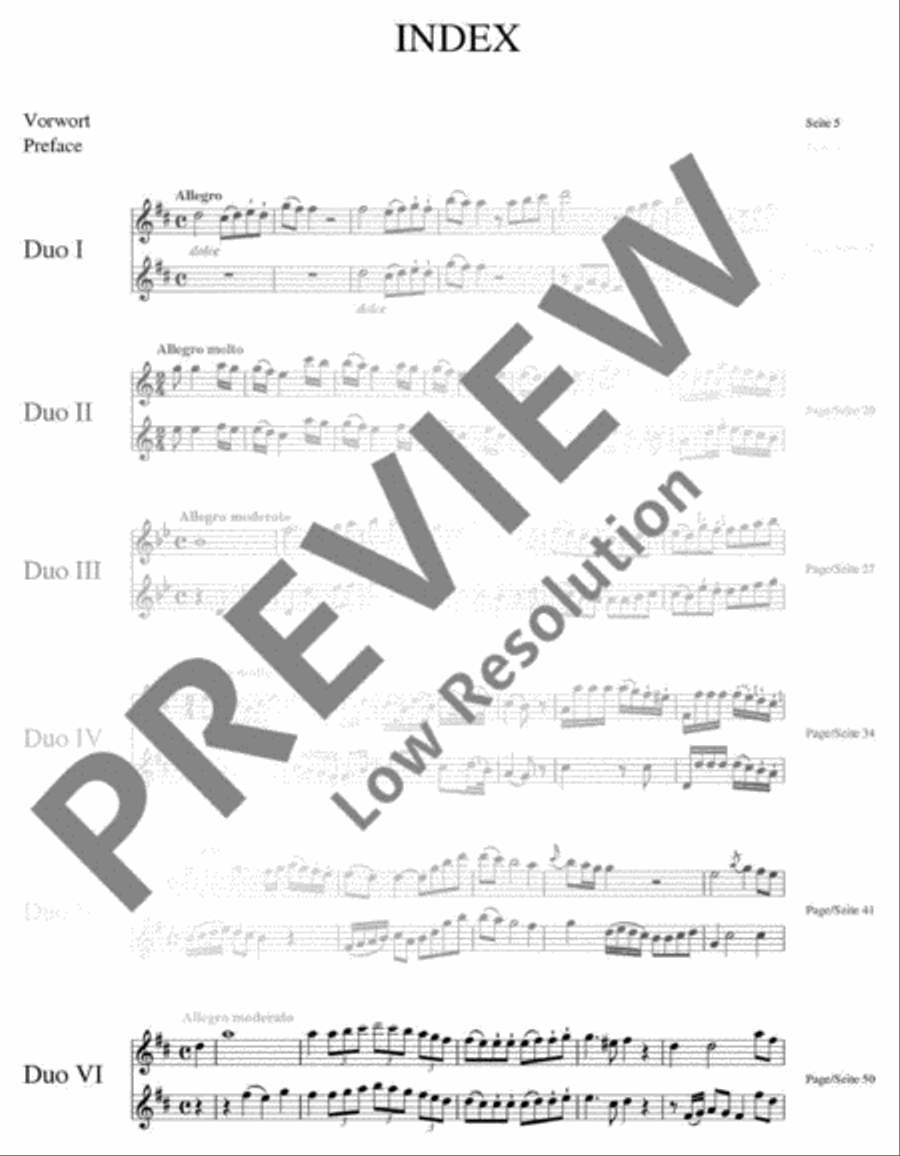 Six Duos Six Duos Flute Duet scores gallery preview page 4
