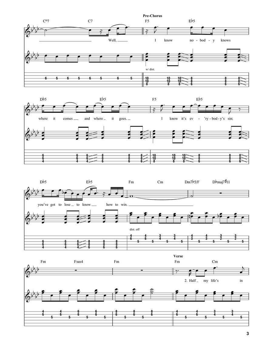 Dream On Dream On Acoustic Guitar scores gallery preview page 3