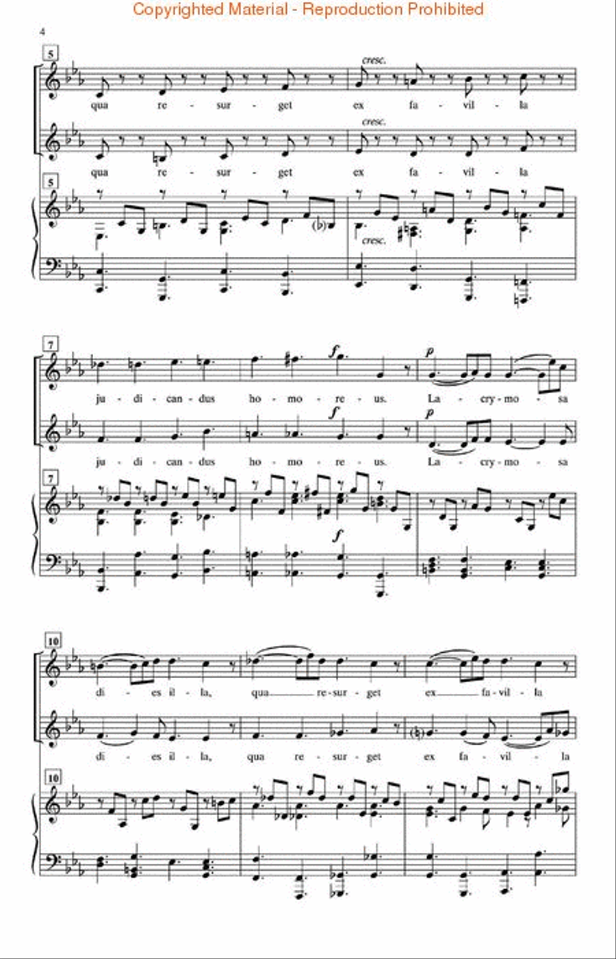 Lacrymosa (Two-part) 2-Part scores gallery preview page 3