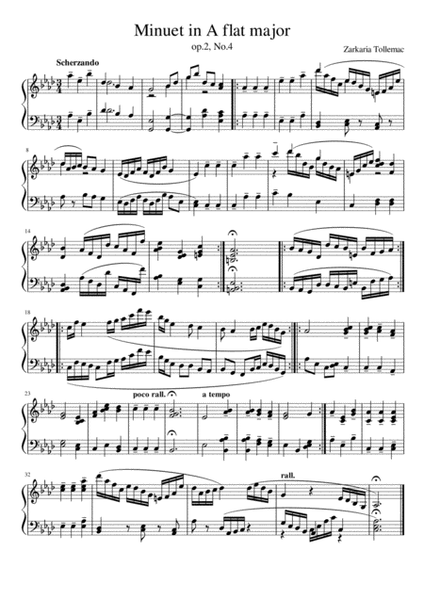 Minuet in a flat major, op.2, no.4