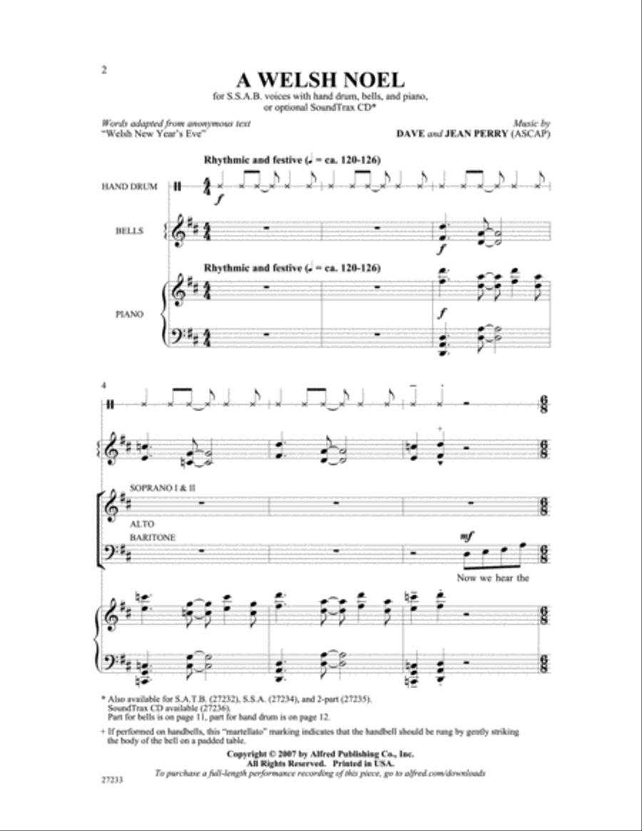 A Welsh Noel A Welsh Noel 3-Part scores gallery preview page 2