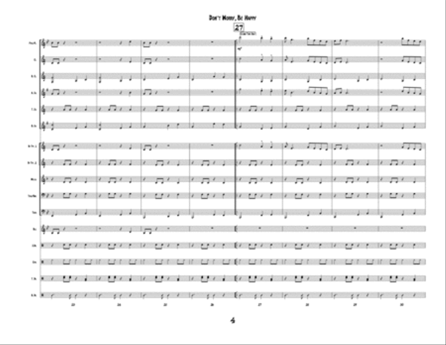 Don't Worry, Be Happy Marching Band scores gallery preview page 4