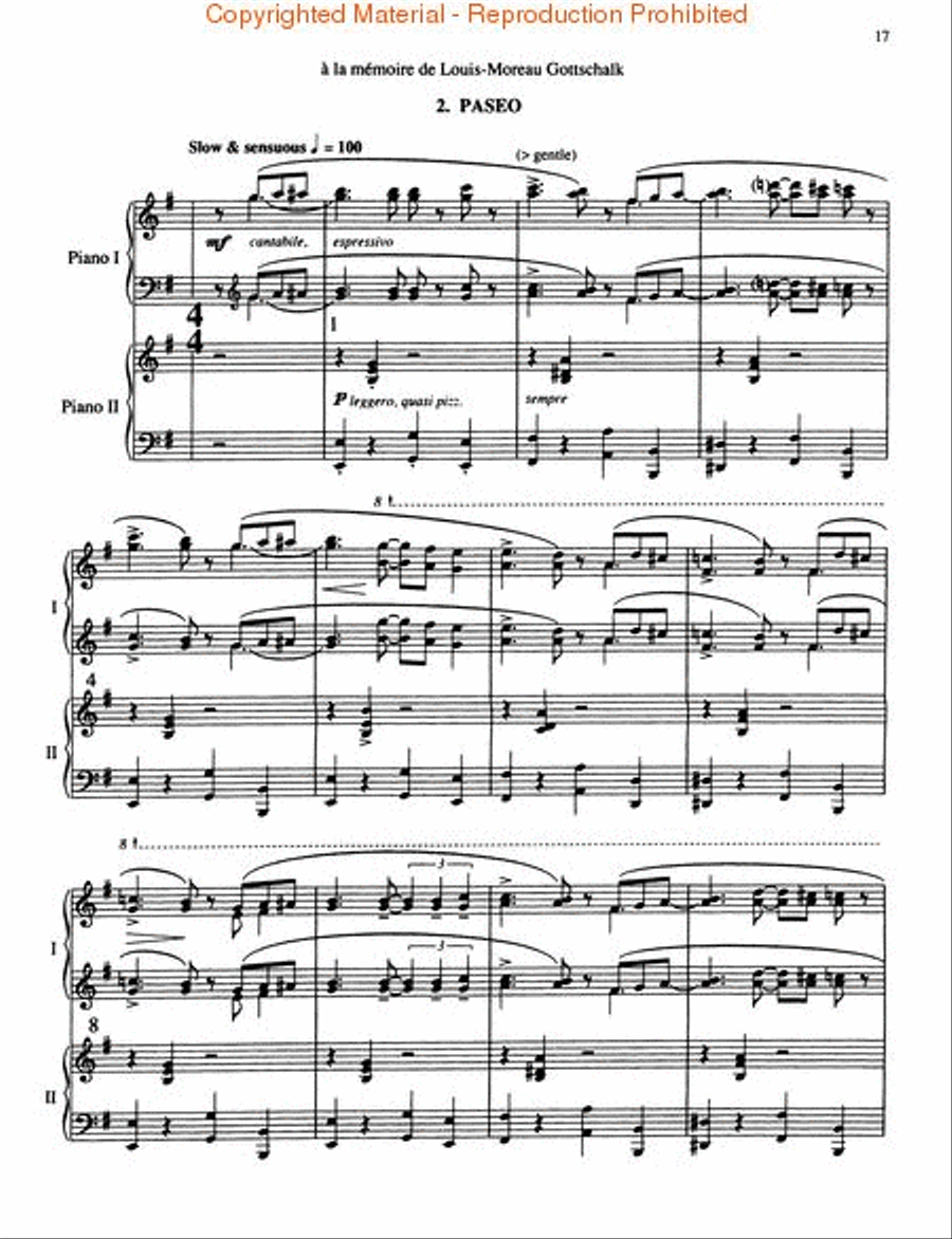 Recuerdos Piano Duet scores gallery preview page 3