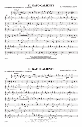 El Gato Caliente: Low Brass & Woodwinds #1 - Treble Clef