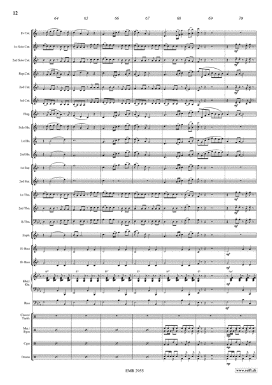 Romantic Rumba Brass Band scores gallery preview page 13