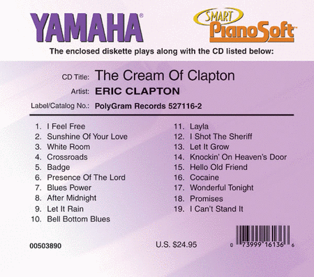 Eric Clapton - The Cream of Clapton - Piano Software