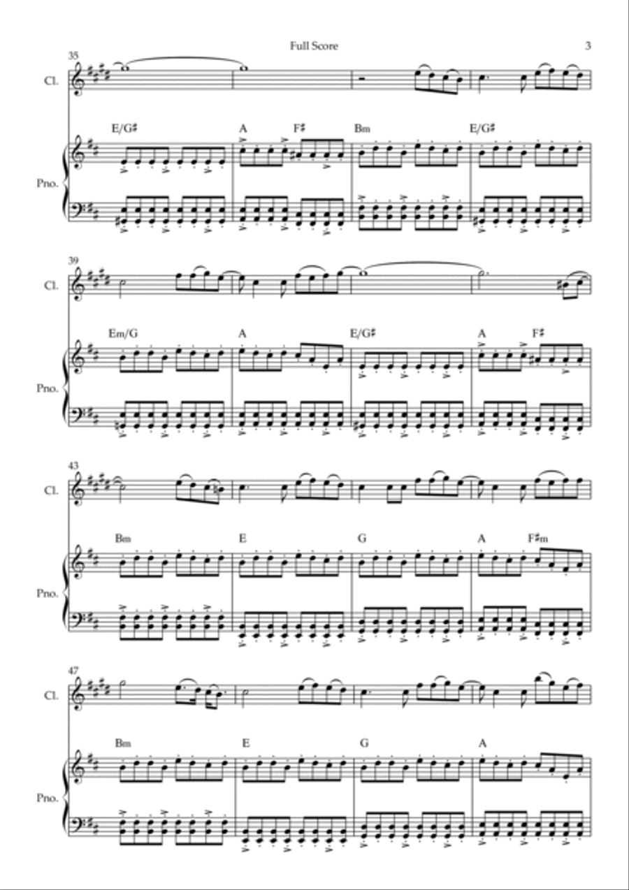 Toss A Coin To Your Witcher B-Flat Clarinet scores gallery preview page 3