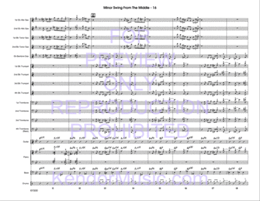 Minor Swing From The Middle Jazz Ensemble scores gallery preview page 17