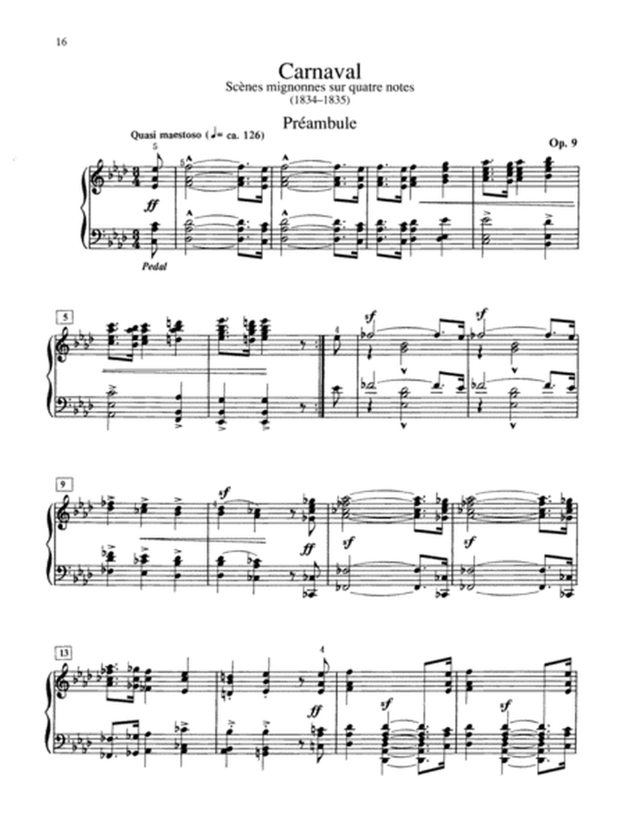 Schumann -- Carnaval, Op. 9