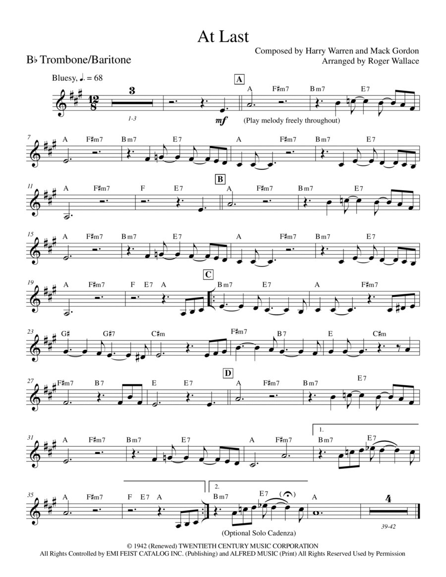 At Last Baritone Horn TC scores gallery preview page 1