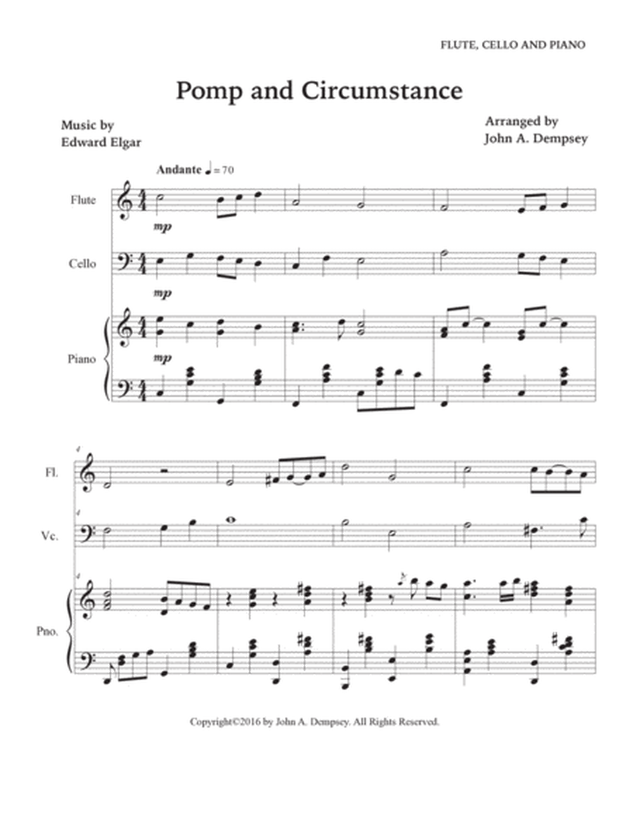 Pomp and Circumstance (Trio for Flute, Cello and Piano) image number null