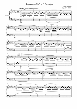 Schubert - Impromptu No.3 in G flat major D.899/Op.90