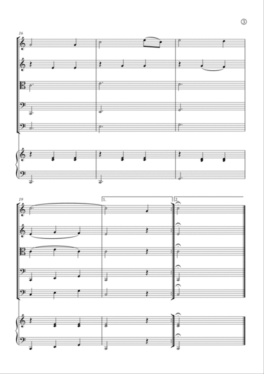 Amazing Grace String Quintet scores gallery preview page 3