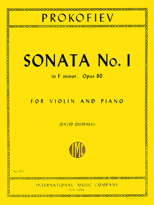 Book cover for Sonata No. 1 in F minor, Op. 80