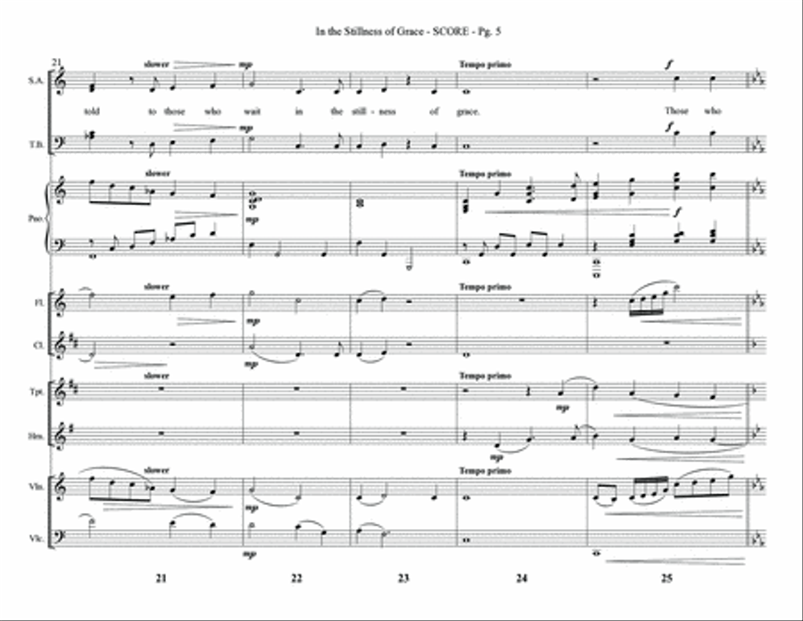 In the Stillness of Grace Piano Accompaniment scores gallery preview page 6
