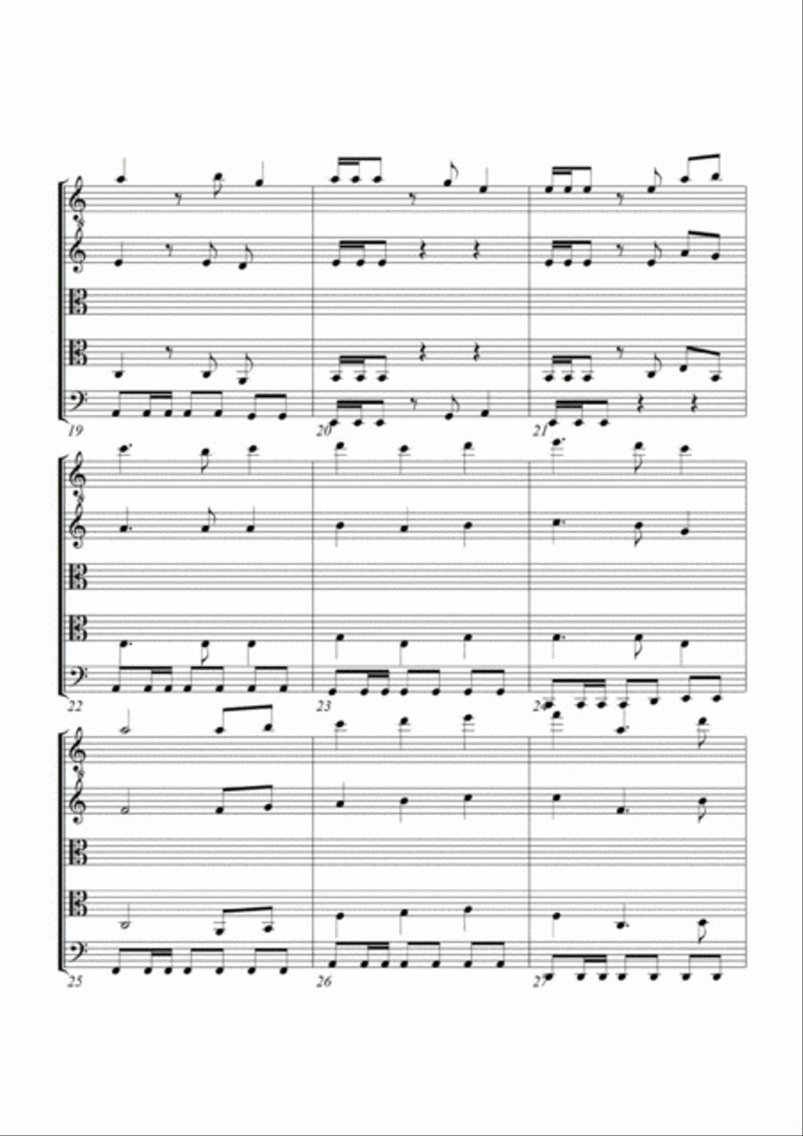 the medallions call- flute and strings Large Ensemble scores gallery preview page 3