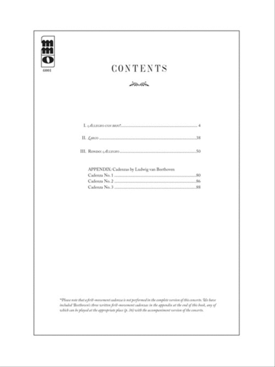 Beethoven – Concerto No. 1 in C Major, Op. 15 Piano Solo scores gallery preview page 2