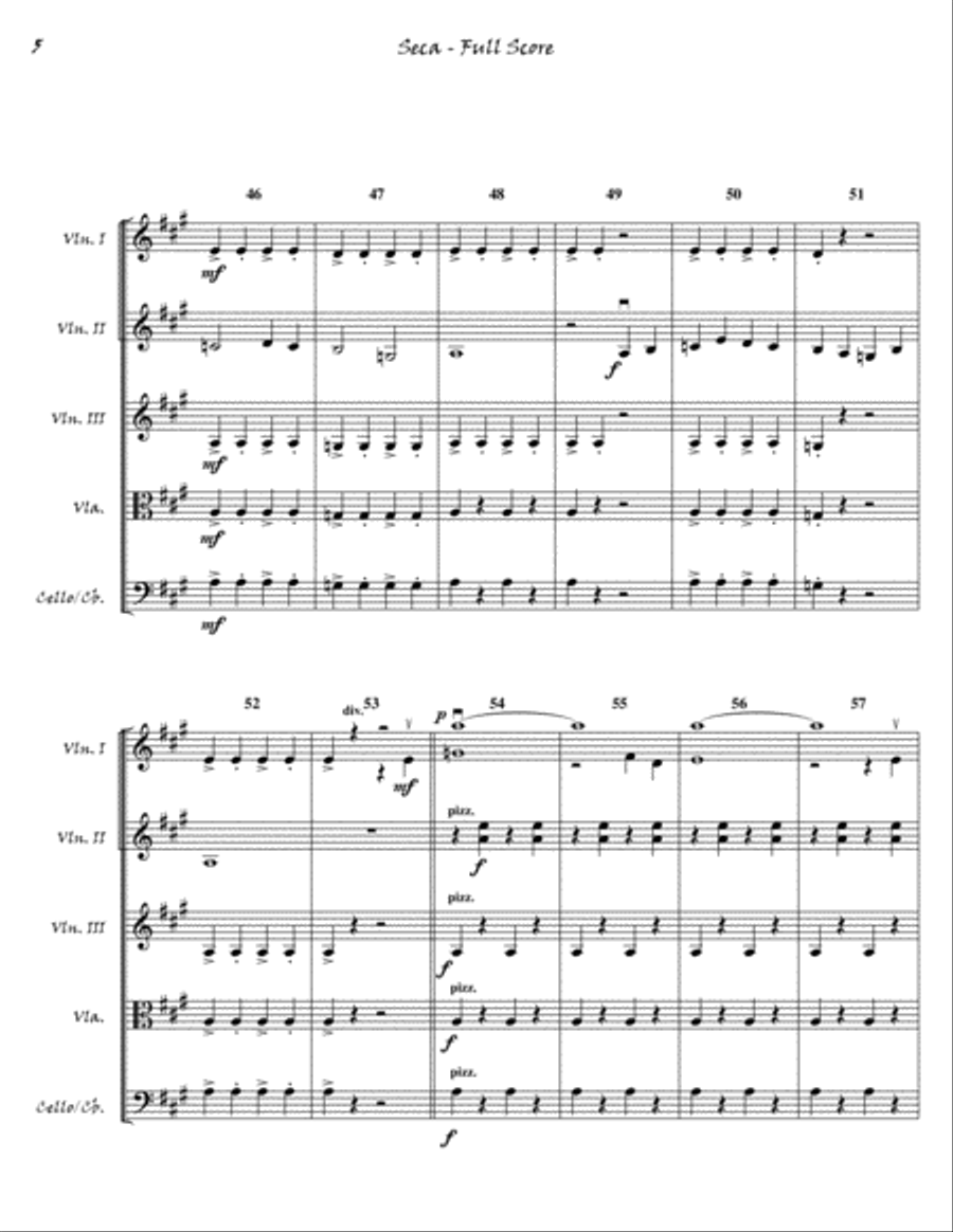Seca (Renato Goulart) - Score and Parts String Orchestra scores gallery preview page 6