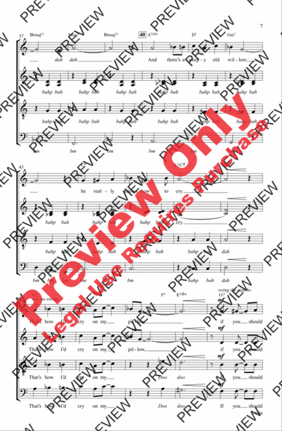 Lullaby of Birdland Lullaby of Birdland 4-Part scores gallery preview page 7
