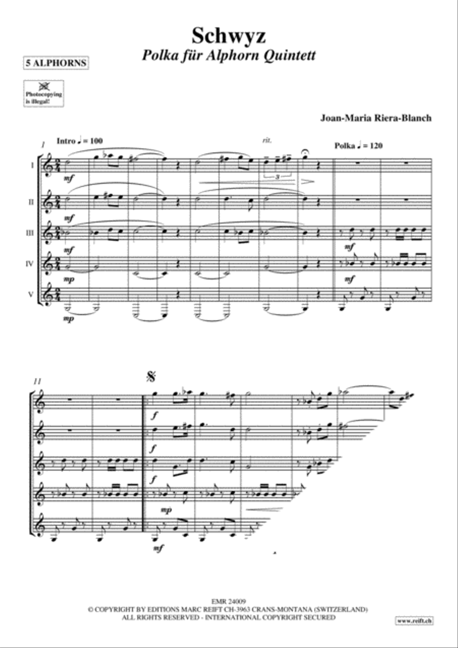 Schwyz Schwyz Alphorn scores gallery preview page 3