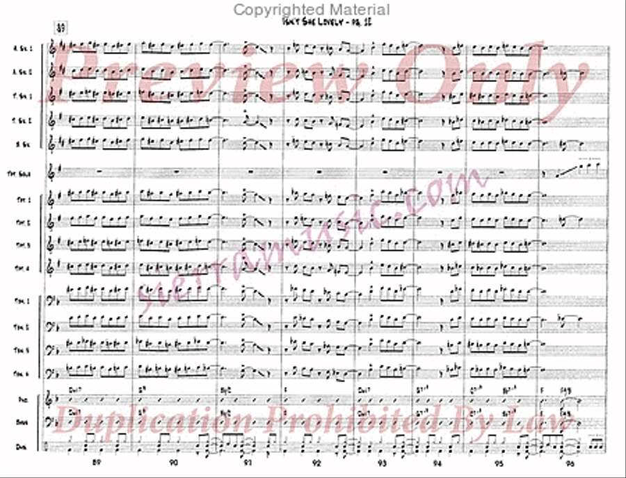 Isn't She Lovely (For Doc) Jazz Ensemble scores gallery preview page 13
