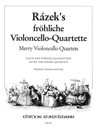 Book cover for Happy cello quartets