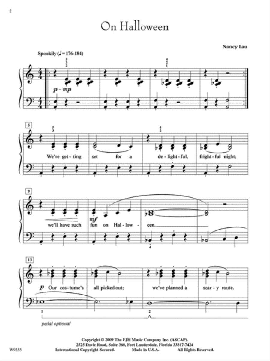 On Halloween Easy Piano scores gallery preview page 3