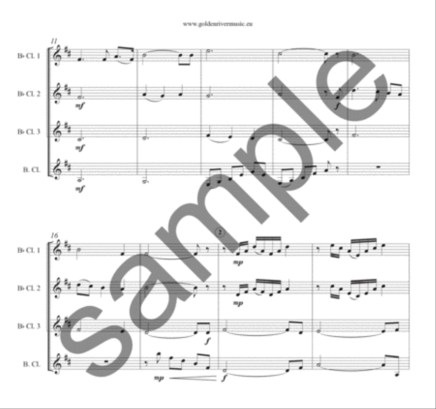 Love theme from 'Romeo and Juliet': A Time for Us Clarinet Quartet scores gallery preview page 3