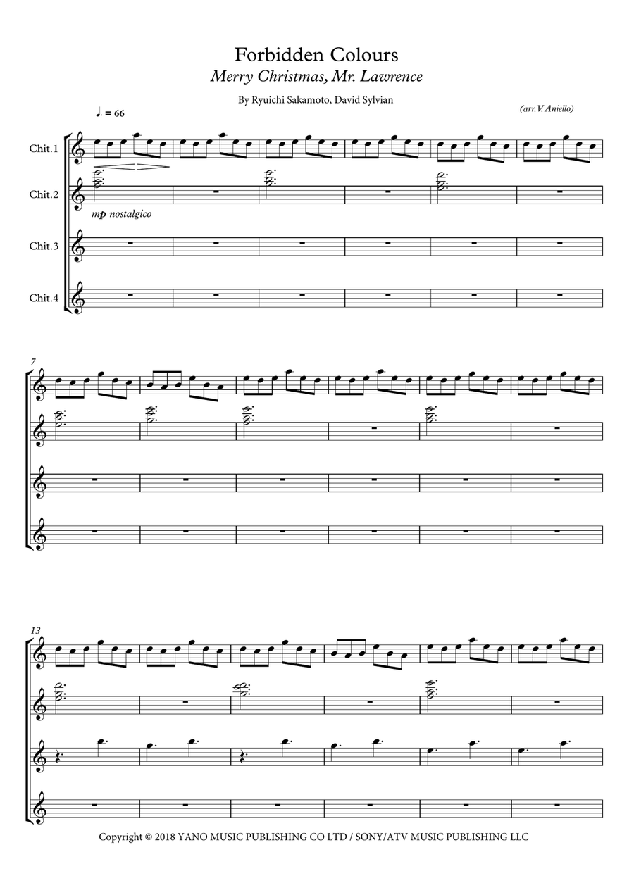 Forbidden Colours Guitar Solo scores gallery preview page 2