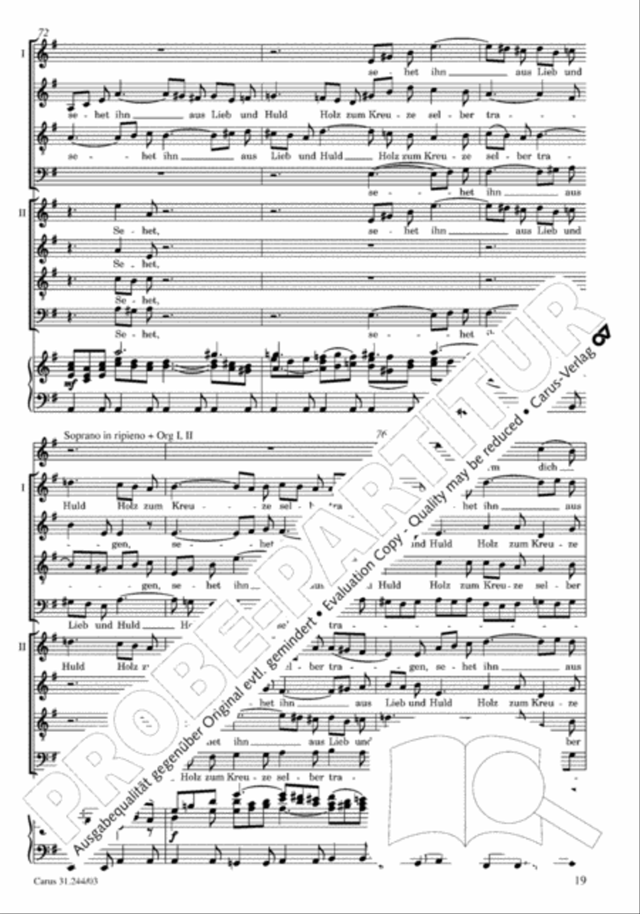 St. Matthew Passion (Matthaus-Passion) 4-Part scores gallery preview page 20